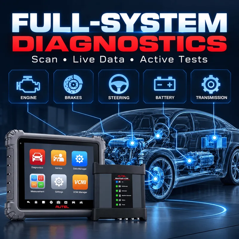 Autel MaxiSYS MS919 kit with VCMI device and accessories