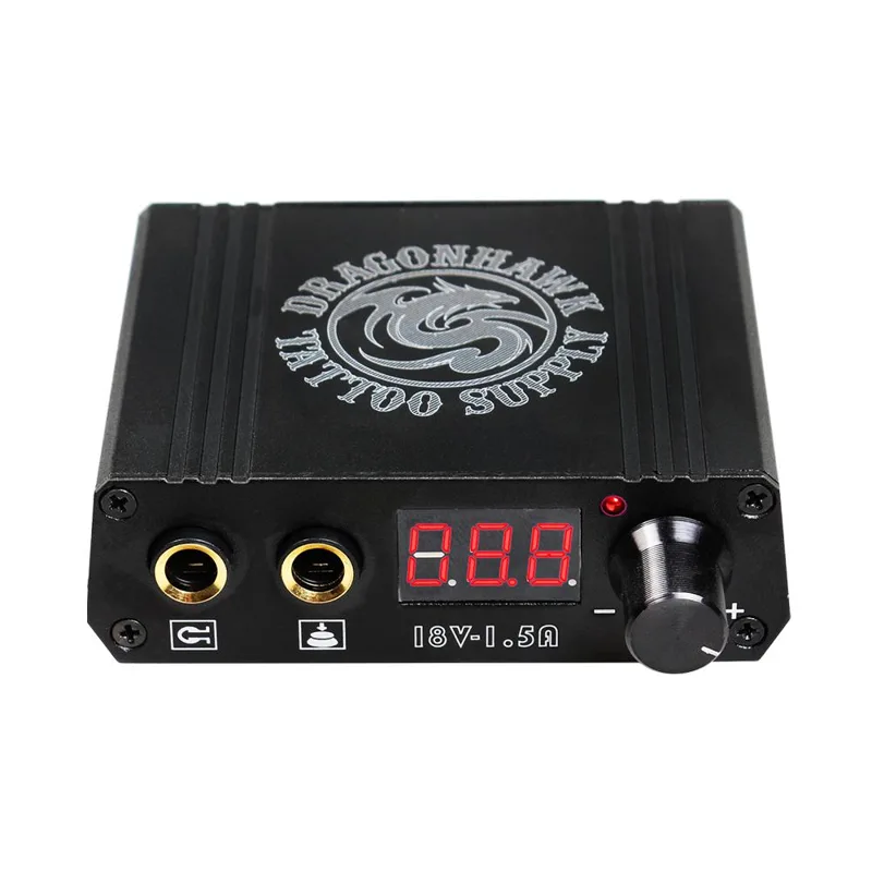 Dragonhawk LCD portable mini tattoo power supply with digital voltage display
