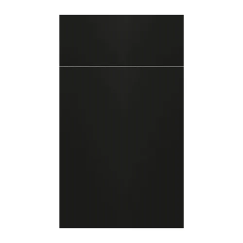 HomeCabinets Matte Black cabinet door swatch