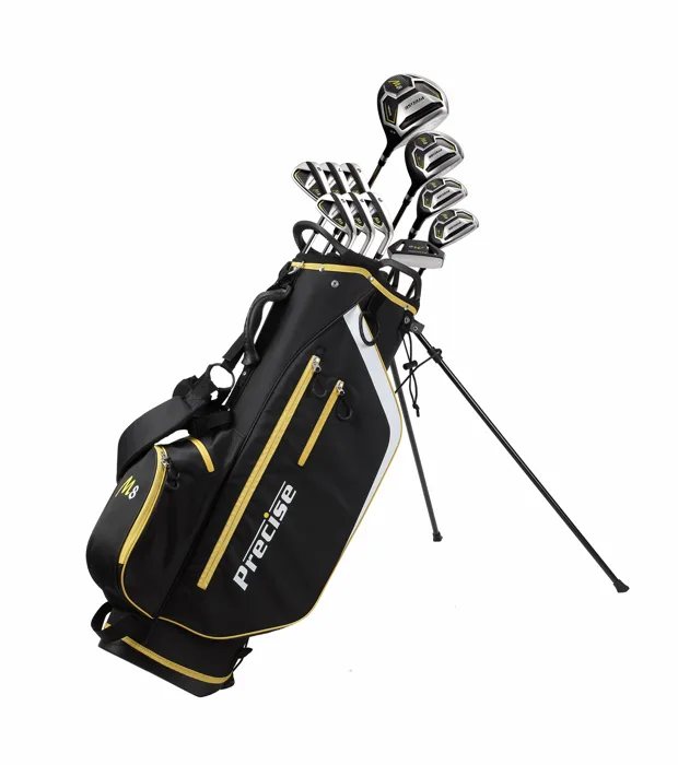 Precise M8 men's 17-piece golf club set with stand bag