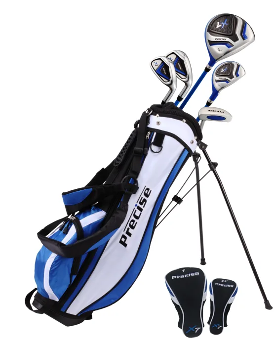 Precise X7 junior golf club set with stand bag and headcovers